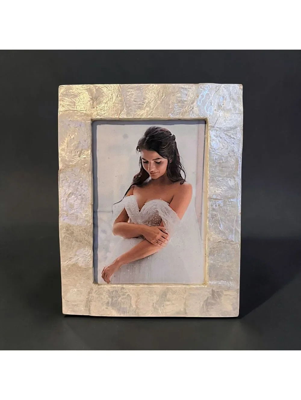 Mother of Pearl 5x7 Picture Frame Iridescent Wedding Photo Decor